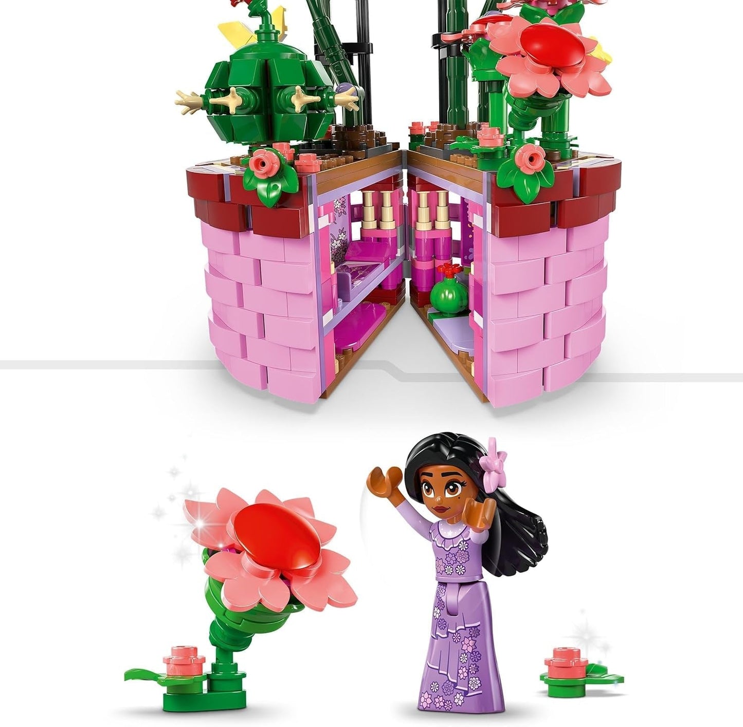 LEGO Ç€ Disney Encanto Isabellas blomkruka, byggleksaksorkidéset för barn, dekorativt byggset med filmkaraktär minidocka, presentidé för flickor och pojkar från 9 år 43237 Byggset Beuche den LEGO-Store