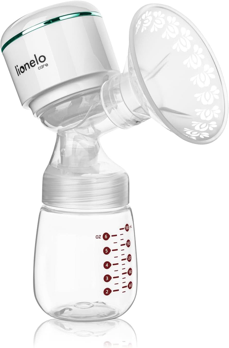 LIONELO Elektrisk bröstmjölkspump LIONELO Fidi plus 180 ml, energibesparande bärbar pump, 9 massagenivåer, drifttid 150 min Tillbehör Mat och amning Bebe Naty Shop