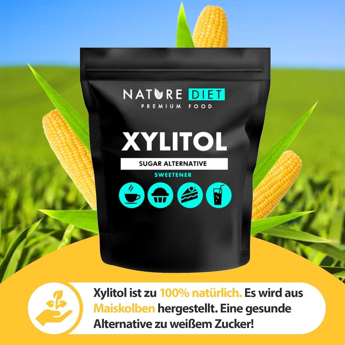Nature Diet Xylitol, 1 kg sötningsmedel Naty Shop