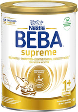 BEBA SUPREME JUNIOR 1 Plus - Dryck för barn från 1 år, med komplex 6 HMO, laktosfri, palmoljefri, fiskoljefri, mat för små barn, babymjölkspulver, förpackning om 6 (6 x 800g)