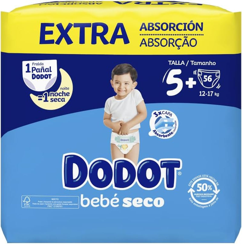 Baby Dry Extra - Jumbopack, storlek 5-56 st