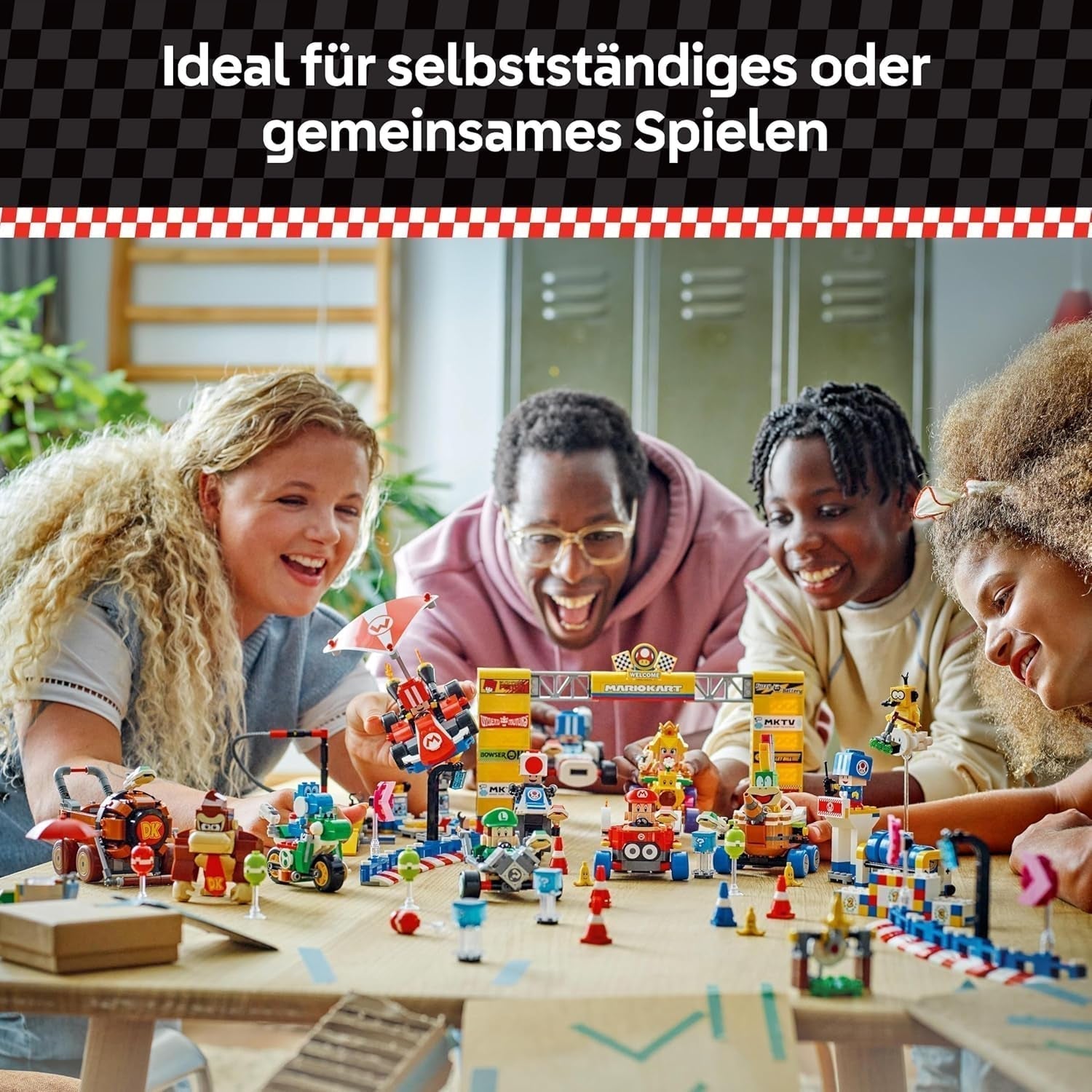 LEGO Super Mario: Mario Kart - Baby Peach & Grand Prix Set, Nintendo Figures - Padda, Lakitu, Baby Peach och Lemmy, Present för pojkar, tjejer och spelare 8+, Äventyrsleksak 72036 Byggset Beuche den LEGO-Store