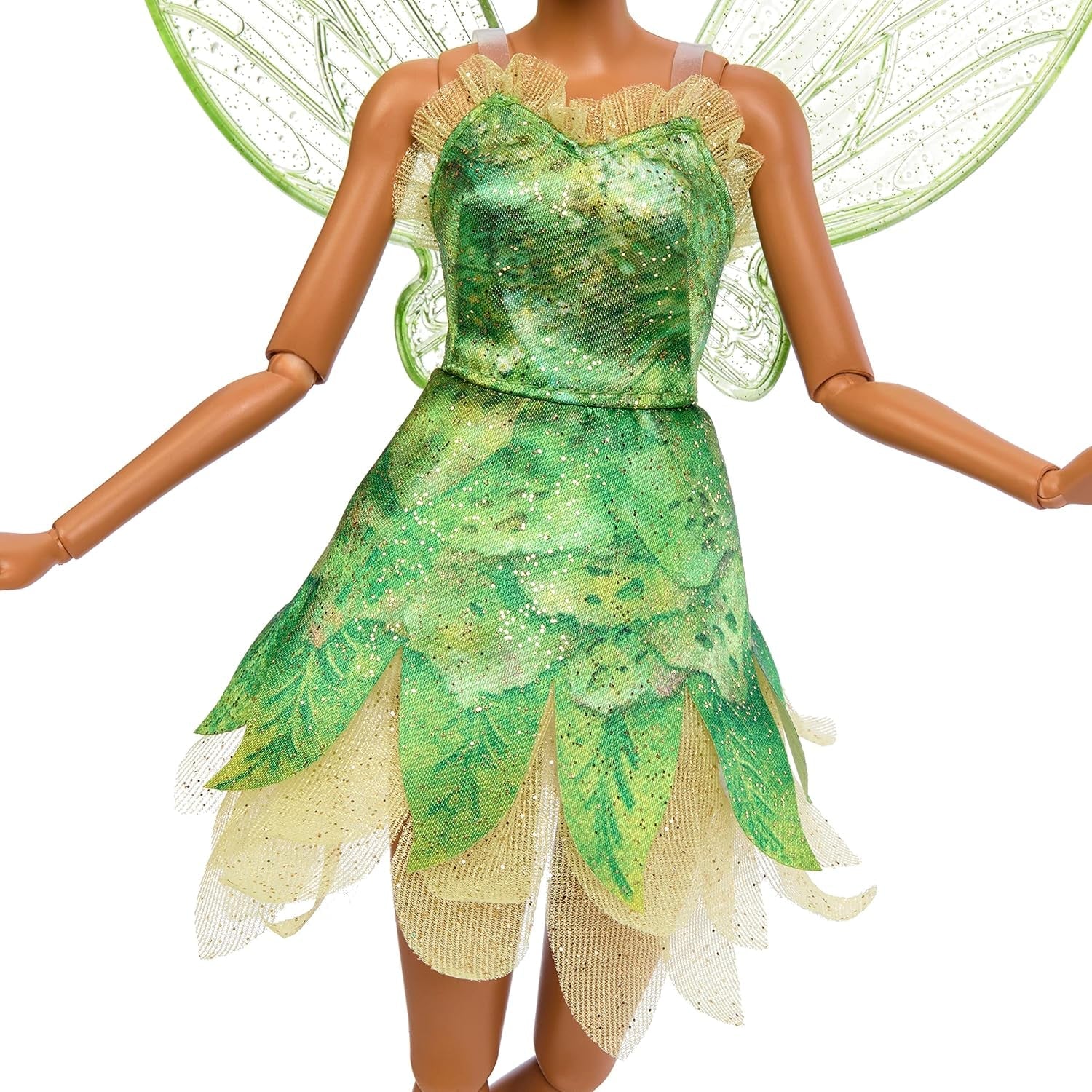 Disney Peter Pan och Wendy Tinker Bell Docka med rörliga vingar och grön klänning Filminspirerad present för barn att återskapa scener eller egna äventyr HNY37