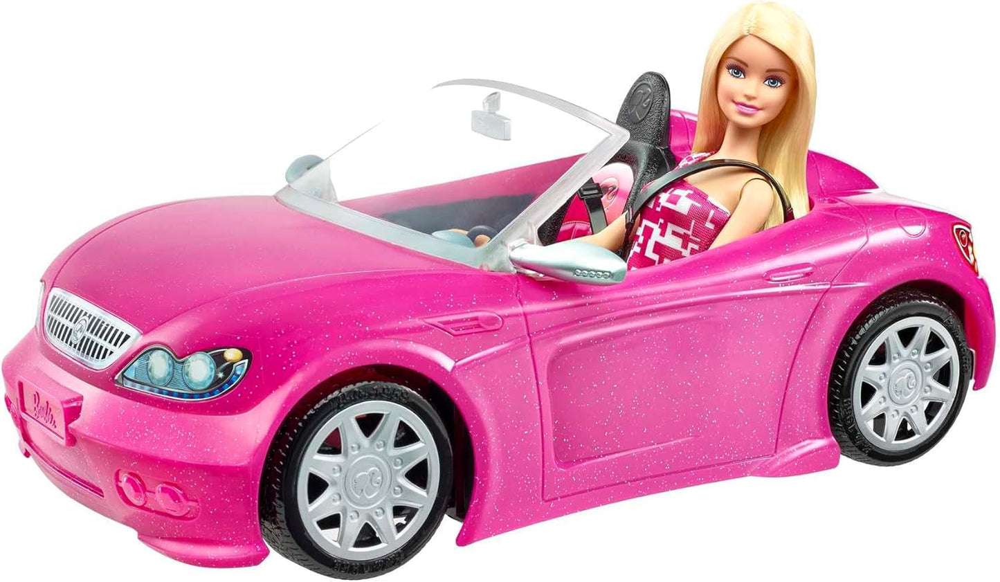 Barbie Doll and Pink Glitter Convertible Realistic Tire Logo 3 Years Old Toy DJR55 Naty Shop Barbie Dolls