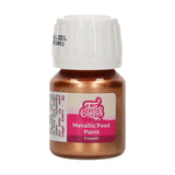 Funcakes Metallic Food Paint, Copper Color: Skapa metalliska effekter på fondant, marsipan, royal glasyr och kakor. 100 % ätbar matfärg, Halal, lämplig för vegetarianer och veganer. 30 ml.