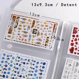 144 platser Nail Art Sticker Förvaringsbok Blätter Nail Art Dekaler Sammelalbum Nail Sticker Leerer Displayhalter Binder Buch Kunststoff DIY Nail Art Design Tools Für Nail Art Sticker