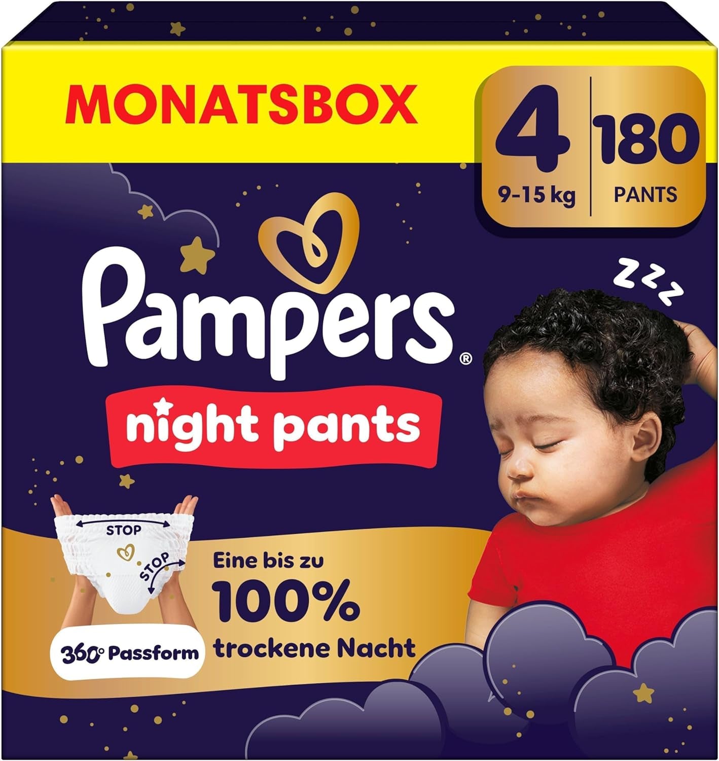 Pampers Night Pants storlek 6 blöjor, 138 stycken, 13kg-19kg, ger extra skydd hela natten.