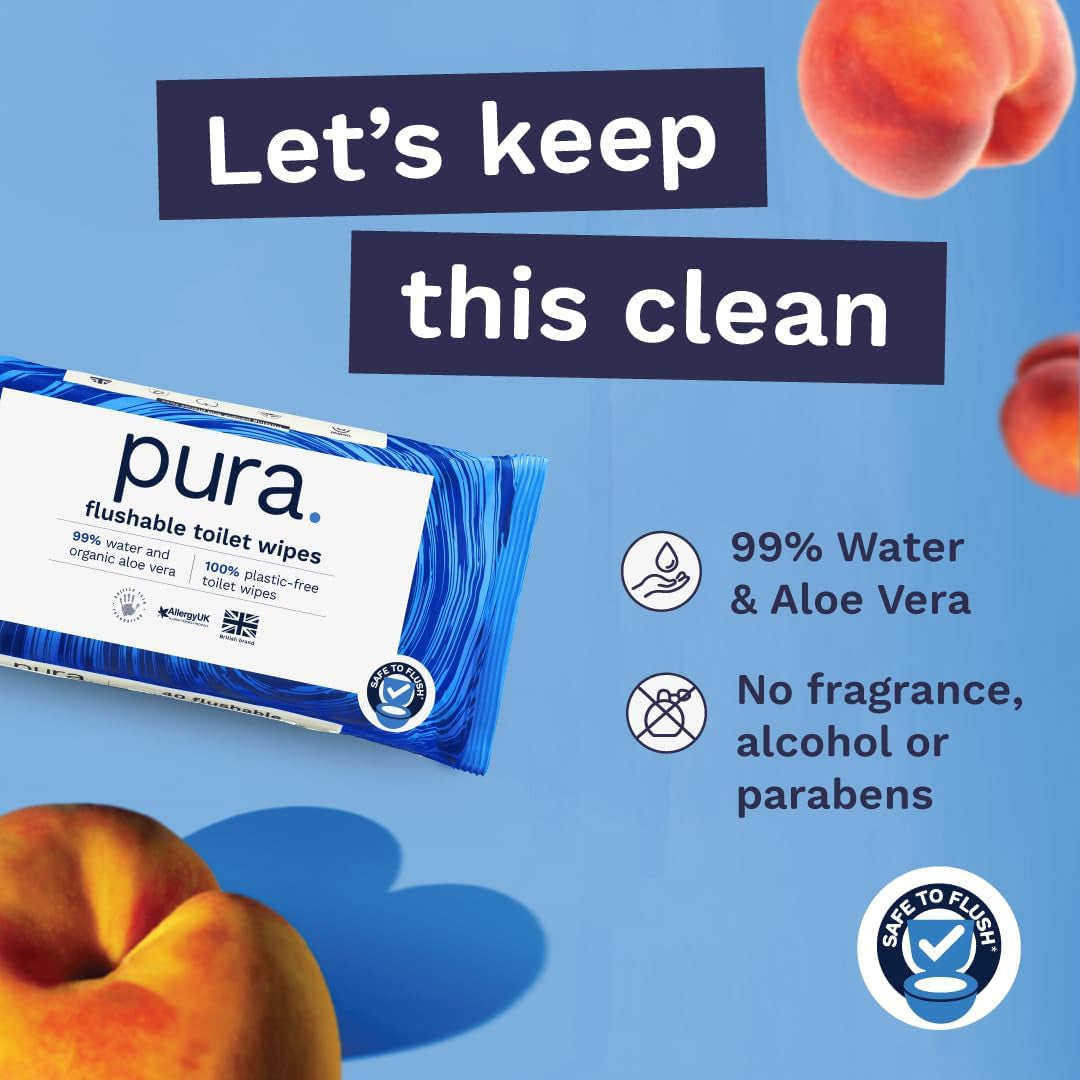 Miljövänliga våtservetter för engångsbruk 560 våtservetter (14 x 40 våtservetter) Månadsförpackning 100 % plastfri 99 % vattenkänslig vård våtservetter Fin att spola Certifierad biologiskt nedbrytbar vegan