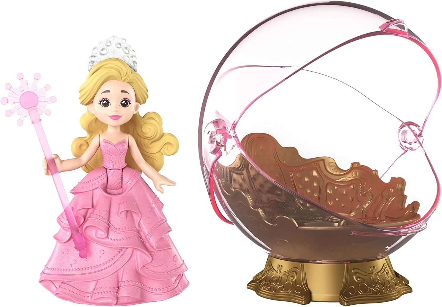 Mattel Universal Pictures Evil Glinda Floating Bubble, Familiar Movie Inspired Glinda Mini Doll and Vehicle Playset, JFM25, [Multicolor]