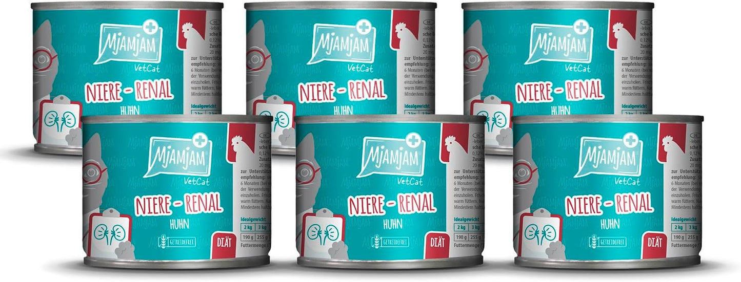 MjAMjAM VetCat - Premium våt kattmat - Diet - Njure - Kyckling, 6-pack (6 x 200g), spannmålsfri