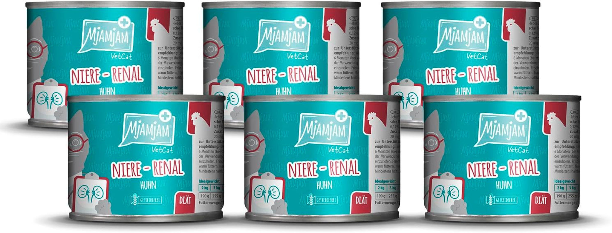 MjAMjAM VetCat - Premium våt kattmat - Diet - Njure - Kyckling, 6-pack (6 x 200g), spannmålsfri
