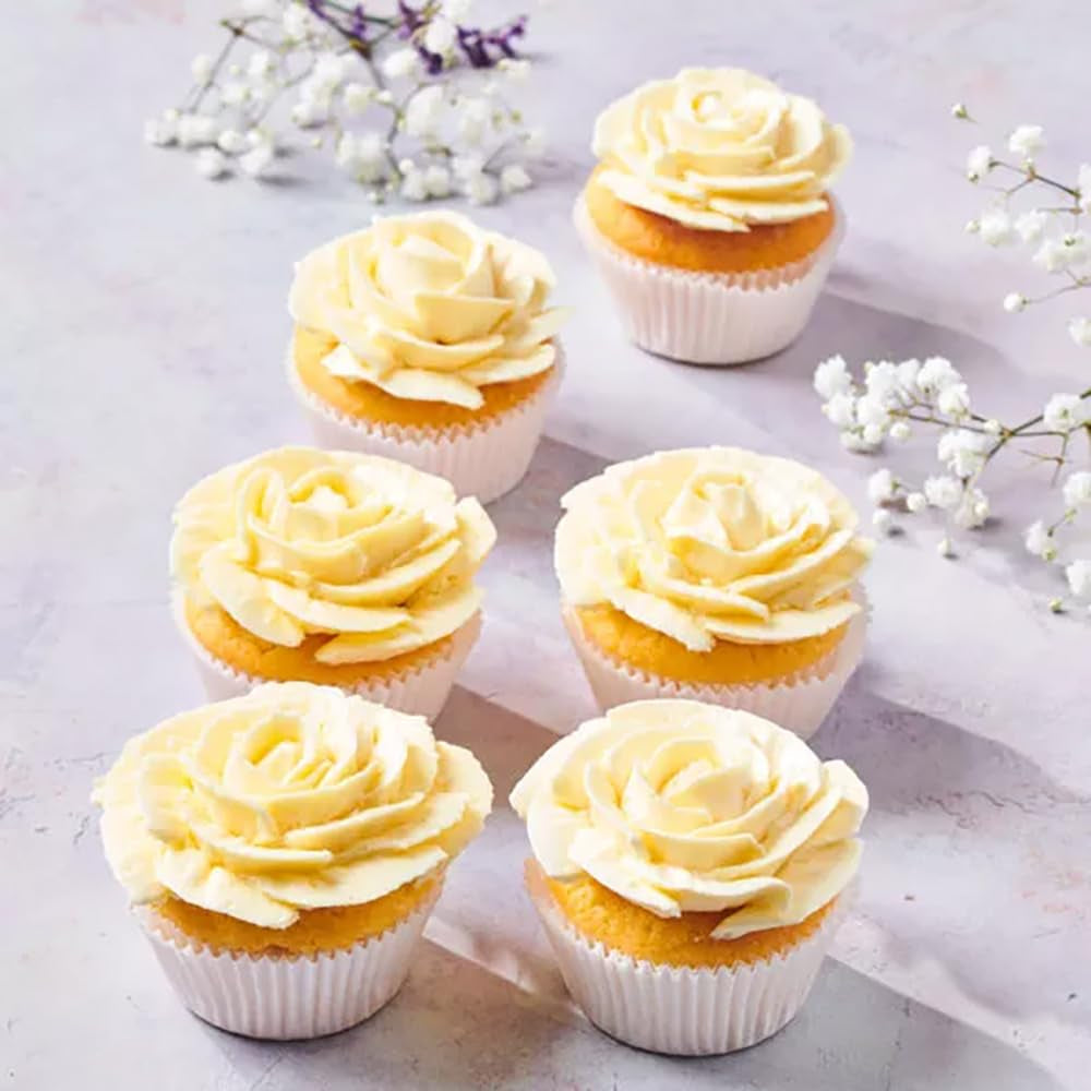 Funcakes Mix Für Schweizer Baiser Buttercreme: Einfach Zu Berübenen, Cremig, Perfekt Zum Dekorieren, Abdecken Und Füllen Von Kuchen, Belag Auf Cupcakes. 400 G. Blandning för bakning och matlagning Naty Shop