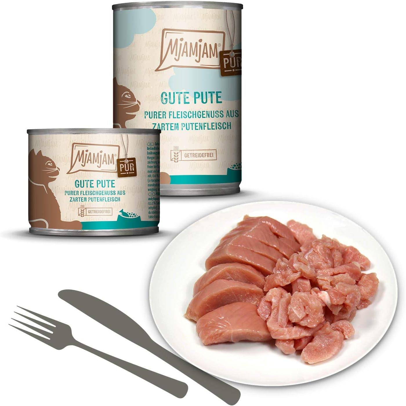 MjAMjAM - Premium Wet Cat Food - Pack Mix V - Pure Meat Delight 6 Pack (6 x 400 g) Spannmålsfri med extra kött