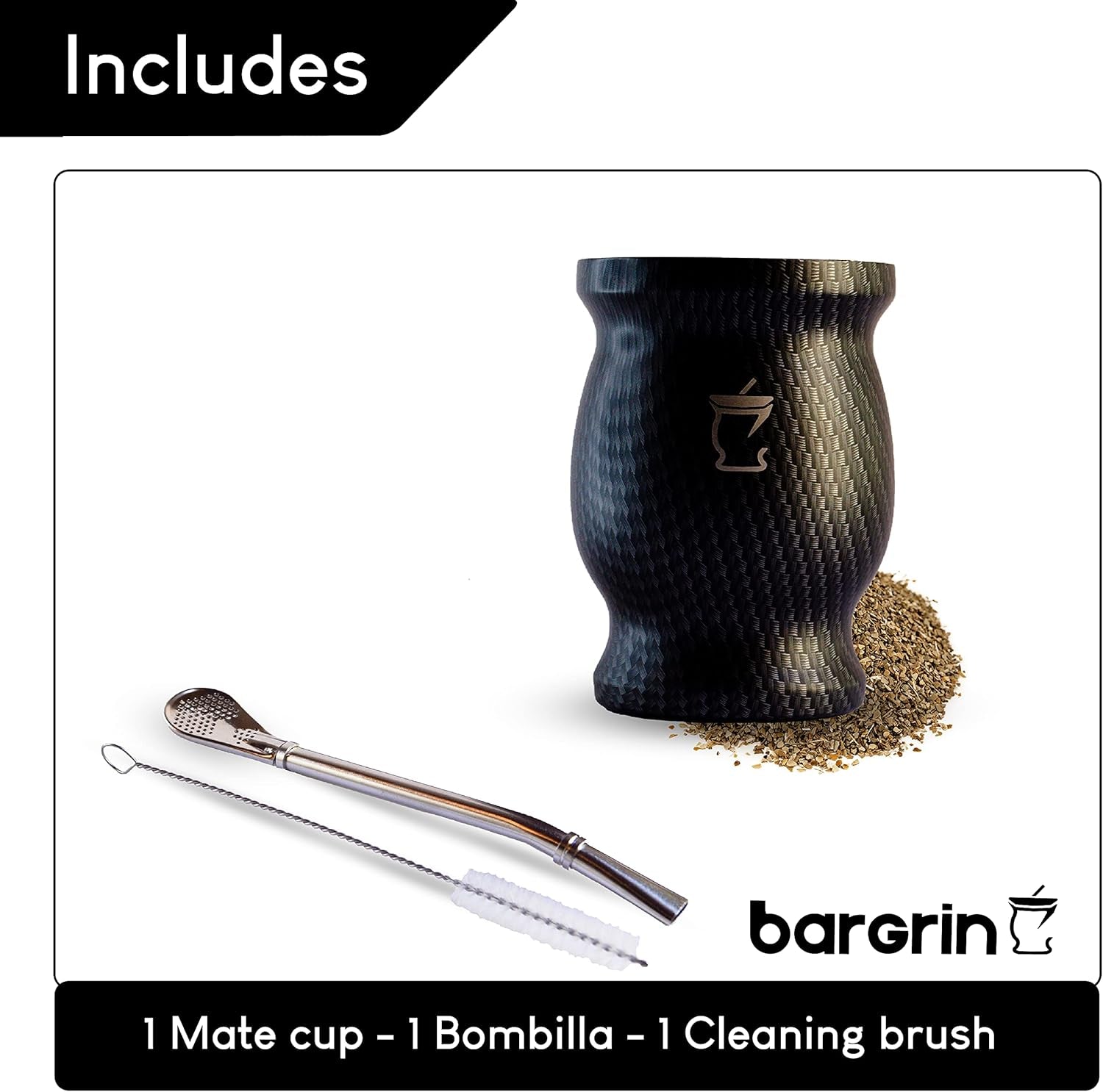Mate Tea Set - Mate Mugg - Mate and Bombilla Set - Tekoppar - Double Wall Design Mate Mugg - Yerba Mate Mugg Set