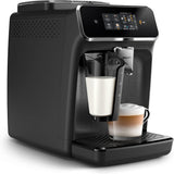 PHILIPS automatisk espressomaskin 2300-serien - 4 drycker, modern färgpekskärm, LatteGo mjölkberedningssystem, SilentBrew, 100% keramisk kvarn, AquaClean-filter. Mattsvart (EP2330/10)