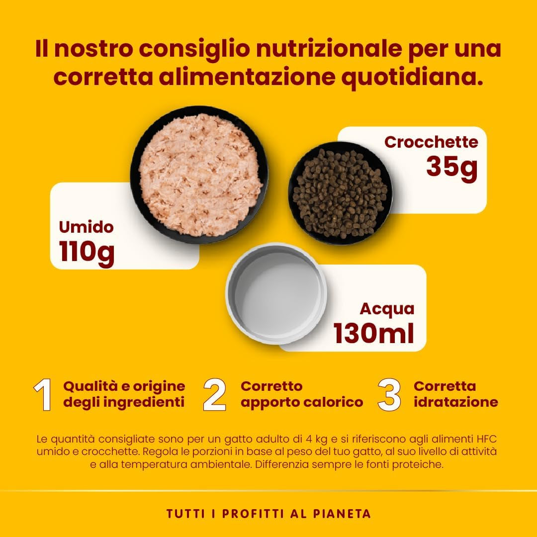 almo nature HFC Natural - Våtfoder för katter - med kyckling - Mänsklig kvalitet, Glutenfri, Monoprotein - 55g, förpackning om 6
