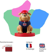 Karaktär med ljud - It's gone, Happy English - musik, sånger och ljud - leksak, pedagogiskt innehåll, fransk version, barn för alla åldrar Jucarii Bebe Naty Shop