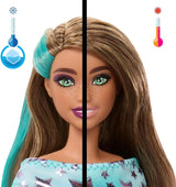 Barbie-festdocka oförpackad och tillbehör Födelsedagshusdjursserie 10 stjärnset för överraskningsfest inklusive färgskiftande effekt & tårtdekorationer JFG72