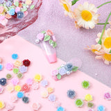 300 Stück Niedlich Blume Nail Charms, 3D Resin Blommor Camelie Rose Nägel Charms Mit Perle, Gemischt Größe Bunte Flower Nägel Deko Für Frauen Nail Art Zubehör