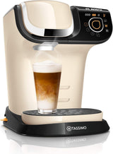 Tassimo My Way espressomaskin med 2 kapslar TAS6502 med vattenfilter, 70+ drycker, dryckesanpassning, kaffevariation, enkel bryggning, 1500W, svart