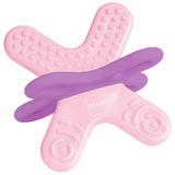 MAM tandring, 4 månader och uppåt, omedelbar lättnad för senare utbrott, extra lätt och lätt att greppa och hålla, med självsteriliserande låda, rosa, 1 st.