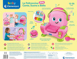 Clementoni 17755 Sångfåtölj med rosa ljud och dans - interaktiv och multifunktionell fåtölj för barn på italienska, leksak 1 år - Tillverkad i Italien, flerfärgad Toys Bebe Naty Shop
