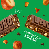 JOKOLADE 12 bars x 140g Ekonomipaket | Med karamelliserade jordnötter och knapriga flingor | Vegansk och kakaofri