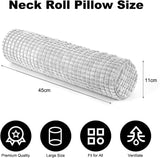 Nackrulle med överdrag, 11X45 cm resekudde med minnesskum, fläcktvättbar plysch nackkudde för smärtlindring i nacken, nackkudde för hem, kontor, resor Yoga rundcylinder cervikala ortopediska kuddar Naty Shop