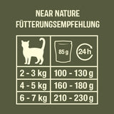 GimCat Near Nature Trial Mix 12-pack - Våtkornsfritt foder för katter från 7 månader med ett lämpligt och bytesspecifikt recept - 12 påsar (12 x 85g)
