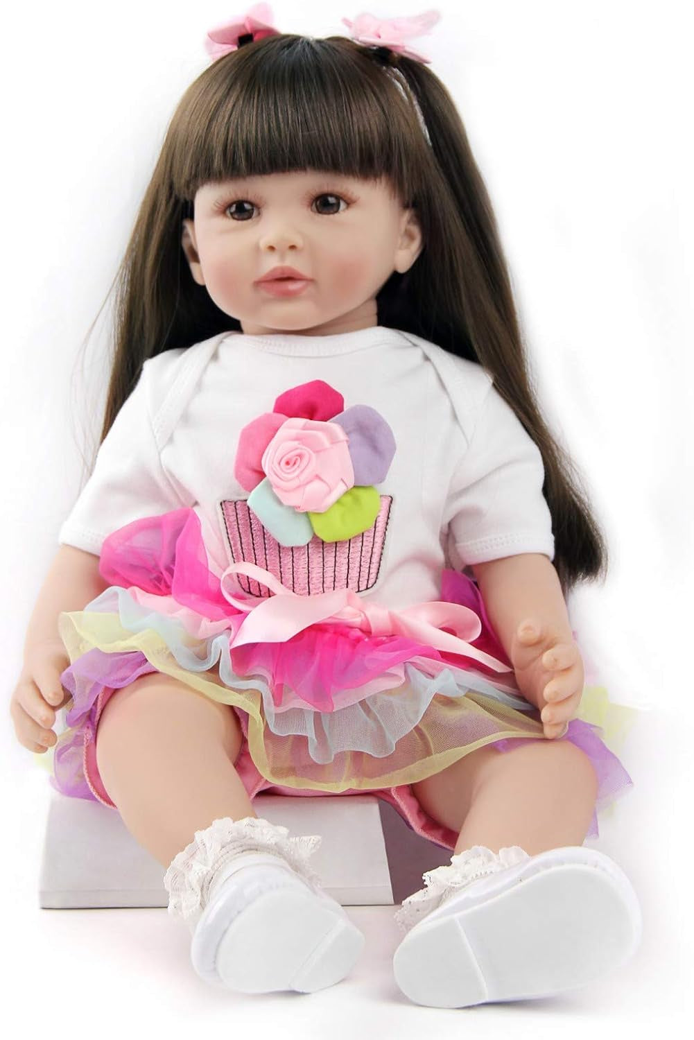 ZIYIUI 24 tums Reborn Baby Dolls, naturtrogna mjuka kroppsdockor, 60 cm handgjorda Reborn Baby Dolls, julklappar
