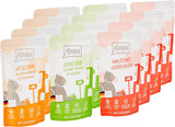 MjAMjAM - Premium Wet Cat Food - Mixed Pack I - Kyckling, nötkött, Hearts 12-pack (12 x 125 g), spannmålsfri med extra kött
