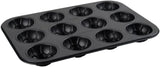 Zenker 12Er Muffinform – Muffinbackblech Für Muffins Und Cupcakes Aus Der Serie Soccer Baking– Hitzebeständiges 12Er Muffinblech Mit Antihaftbeschichtung, Schwarz Formar och brickor för bakning Naty Shop
