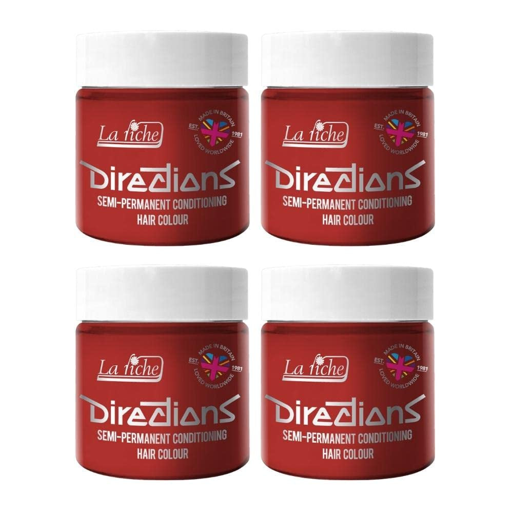 Instruktioner semi-permanent hårfärg 100ml tub - Deep Purple Naty Shop Poppy red hårfärgning 100 Ml (paket med 4)
