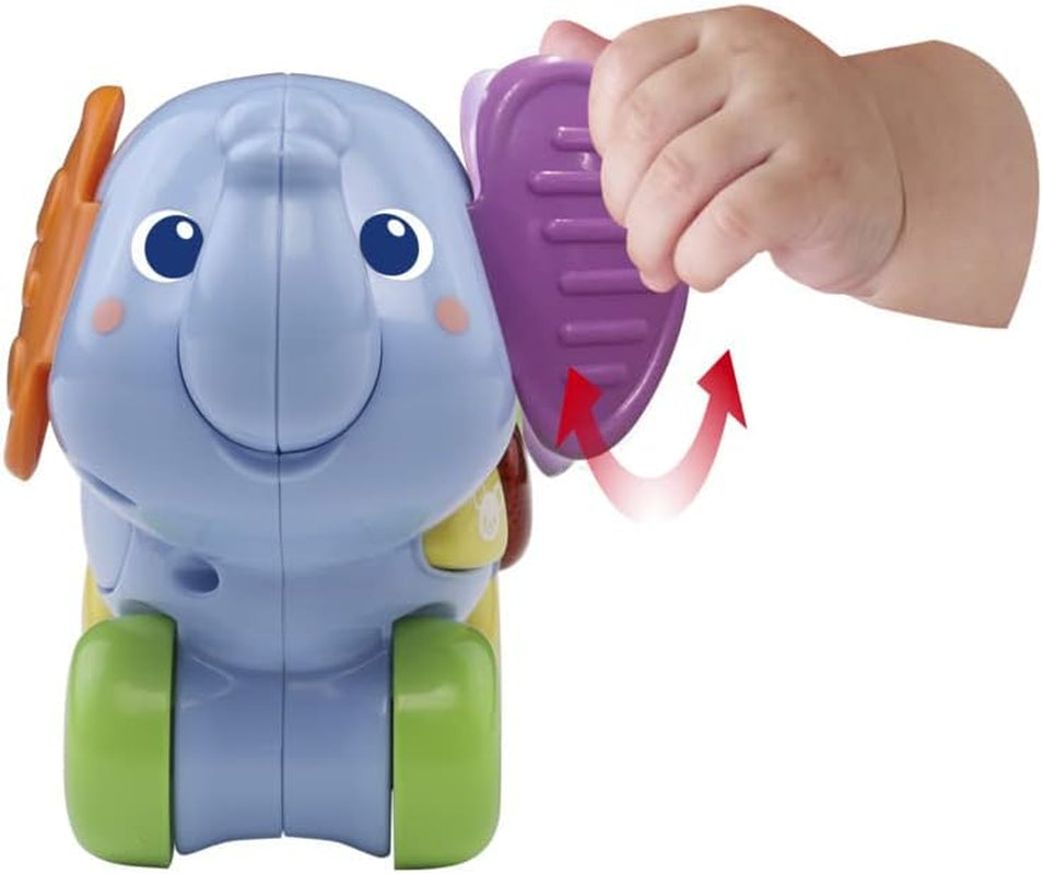 Vtech Baby Little Pushing Elephant - Interaktiv push and play leksak - Med sånger, melodier, meningar och ljud - För barn i åldern 6-36 månader Baby Toys Naty Shop