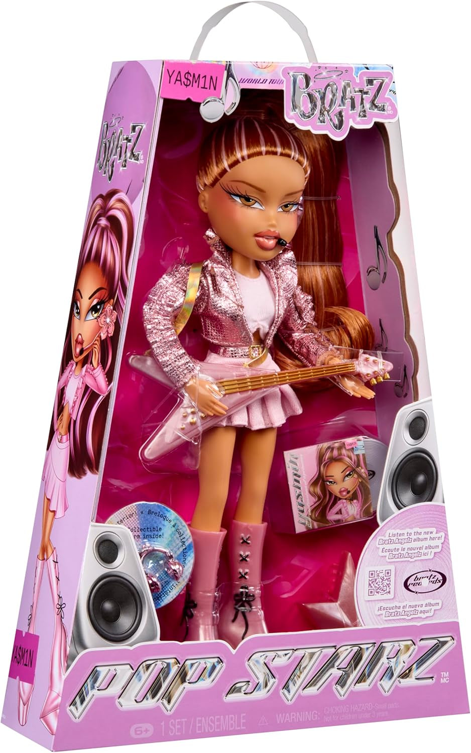 BRATZ Pop Starz Yasmin – Modedocka med samlarcharm, outfit och musiktillbehör