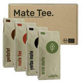 Mate teprovningsset ● 4 sorters ekologiskt Mate-te ● 100 g vardera Erva Mate + Yerba Mate + Green Mate-te + Rostat Mate-te