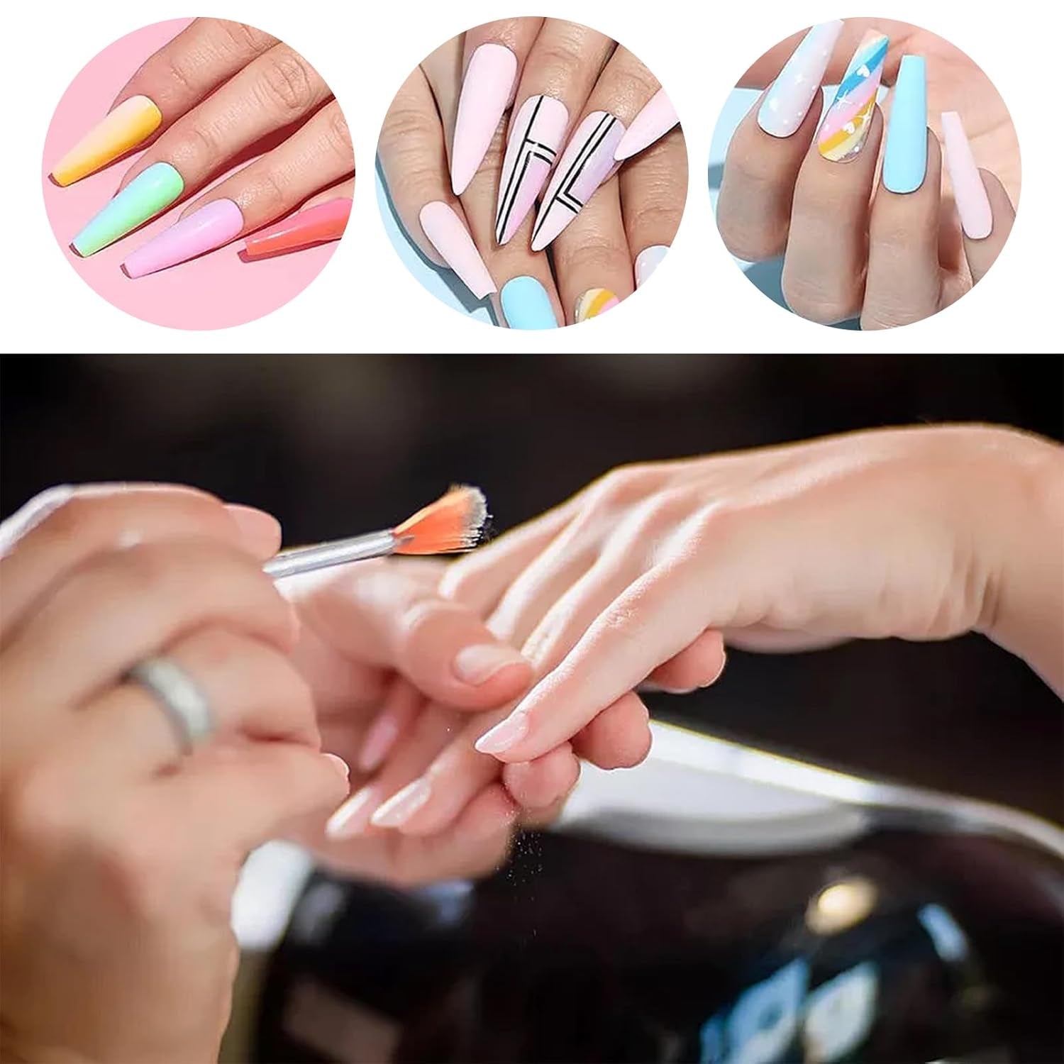 31 Stück Professionelle Nagel Pinsel Set, Dual-Ended Nagelpinsel, Pinsel Für Gelnägel, Acrylic Nagel Art Penna, Nail Art Dotting Tools, Nail Brush Für DIY Nagelkunst Salon Design