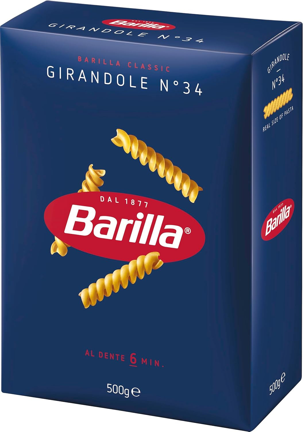 Pasta Barilla Classic Girandole nr. 34, gjord av högkvalitativt durumvete, alltid al dente (1 x 500g)