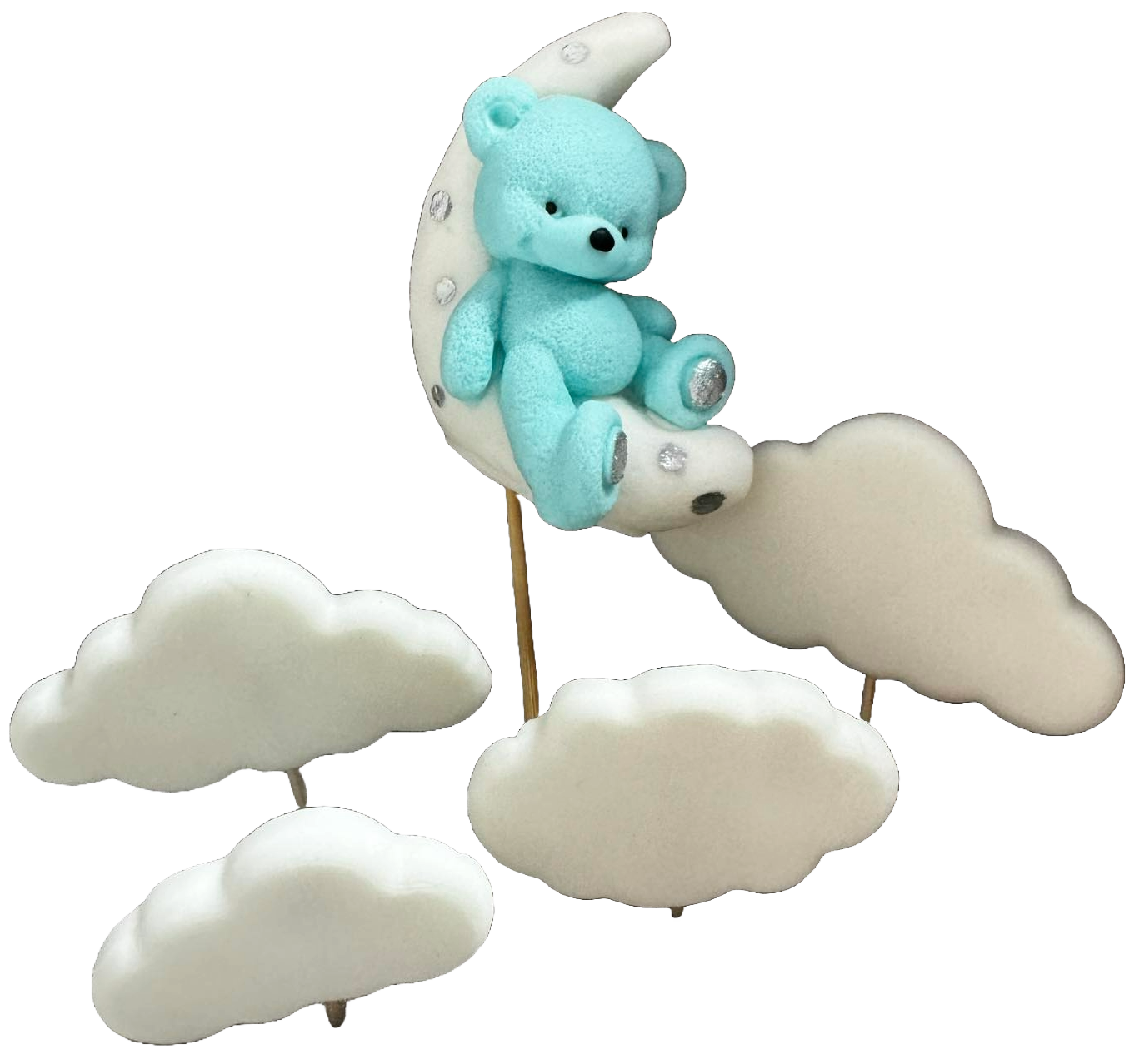 Set med 5 ätliga sockerdekorationer, Ursulet Sugar Paste Decorations Naty Shop
