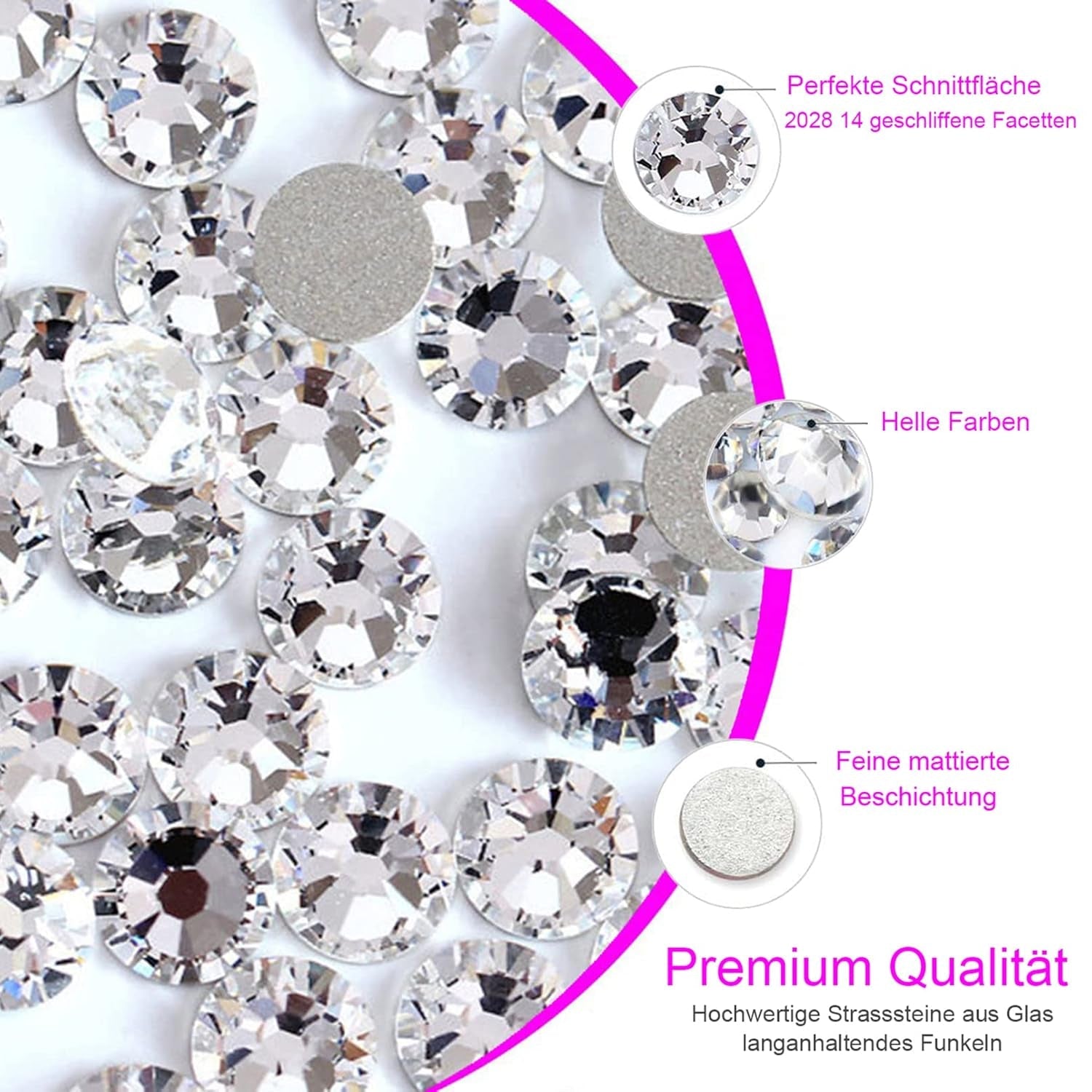 3200 Nail Stones Set FITDON Multi-Shaped Glass AB Stones and Clear Diamond Glitter AB Stones for Nail Art Dekoration DIY Kits Smycken Nyckelringar Nageltillbehör