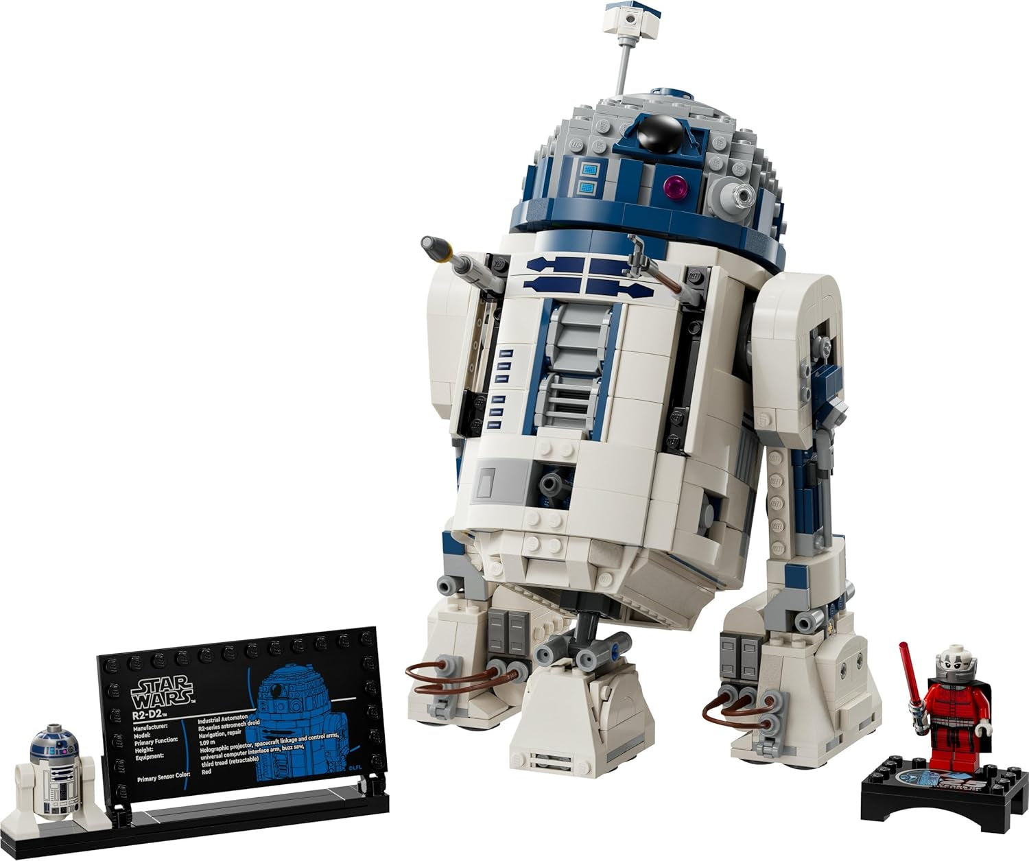 LEGO Star Wars R2-D2 modellset för barn, pojkar och flickor, byggbar droidfigur med Darth Malek 25-årsjubileumsminifigur och dekorationsskylt, samling presentidé 75379 Byggset Besuche den LEGO-Store