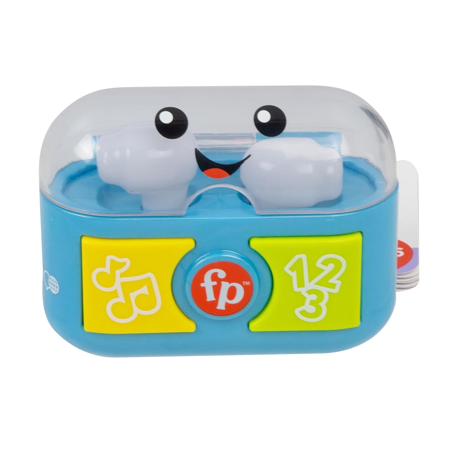 FISHER-PRICE Roligt lärande och lek med lekproppar - Interaktiva öronproppar med roliga lampor, lärande sånger och finmotoriska aktiviteter, 20+ sånger och meningar, 6 månader och uppåt, HWY45 Baby Toys Naty Shop
