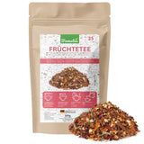 Fruktte – 100g Smaksatt fruktblandning med äpple, hibiskus och kanel – Ziplock-påse, ca. 25 koppar – Inga tillsatser, förpackad i Tyskland