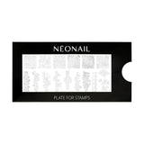 NÉONAIL Nagel Stempel Mit Schaber - Nägel Selber Machen - Nail Art Stämpel - Nageldesign Für Nagel Schablone - French Nails Stempel - Silikon Nagelstempel