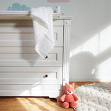MAKIAN Muslin Squares, paket med 10, 80x80 cm, Oeko-TEX® Standard 100 Certified, 10 Premium Burp-dukar - Dubbelvävda tygrutor / Muslin Squares, Kokbeständig - Vit
