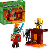 LEGO Minecraft Lava Duell of the Deep, Leksak för videospelsfans, fästning med minifigurer inklusive Alex, Skeleton Wither, Lohe och Strider, Present för flickor och pojkar 6 år gamla 21266 Byggset Besuche den LEGO-Store Standardtitel