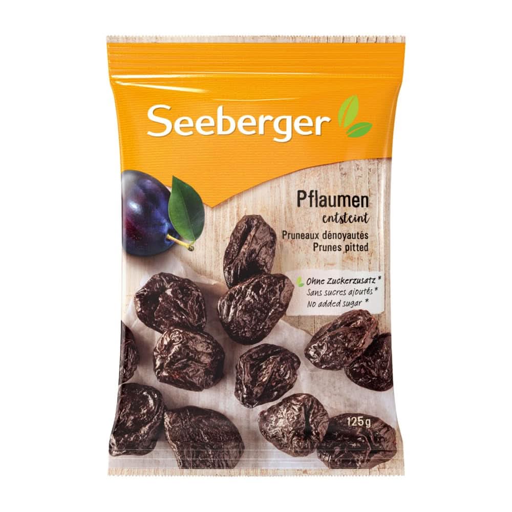 Seeberger Extra Large Tasty bästa kvalitet katrinplommon - mycket söta och aromatiska 13 x 125 gram Naty Shop torkade produkter 13 x 125 gram