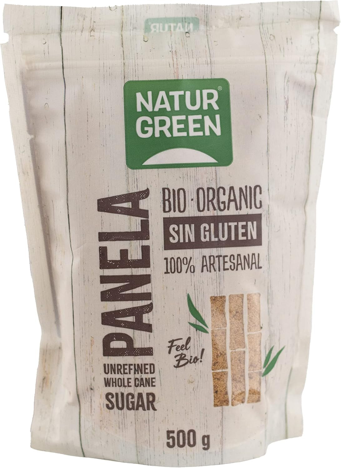 - Organisk kristalliserad panel, rent socker, ekologiskt sötningsmedel, naturlig sockerrörsjuice - 500 g, paket med 12 sötningsmedel Naty Shop Standardtitel