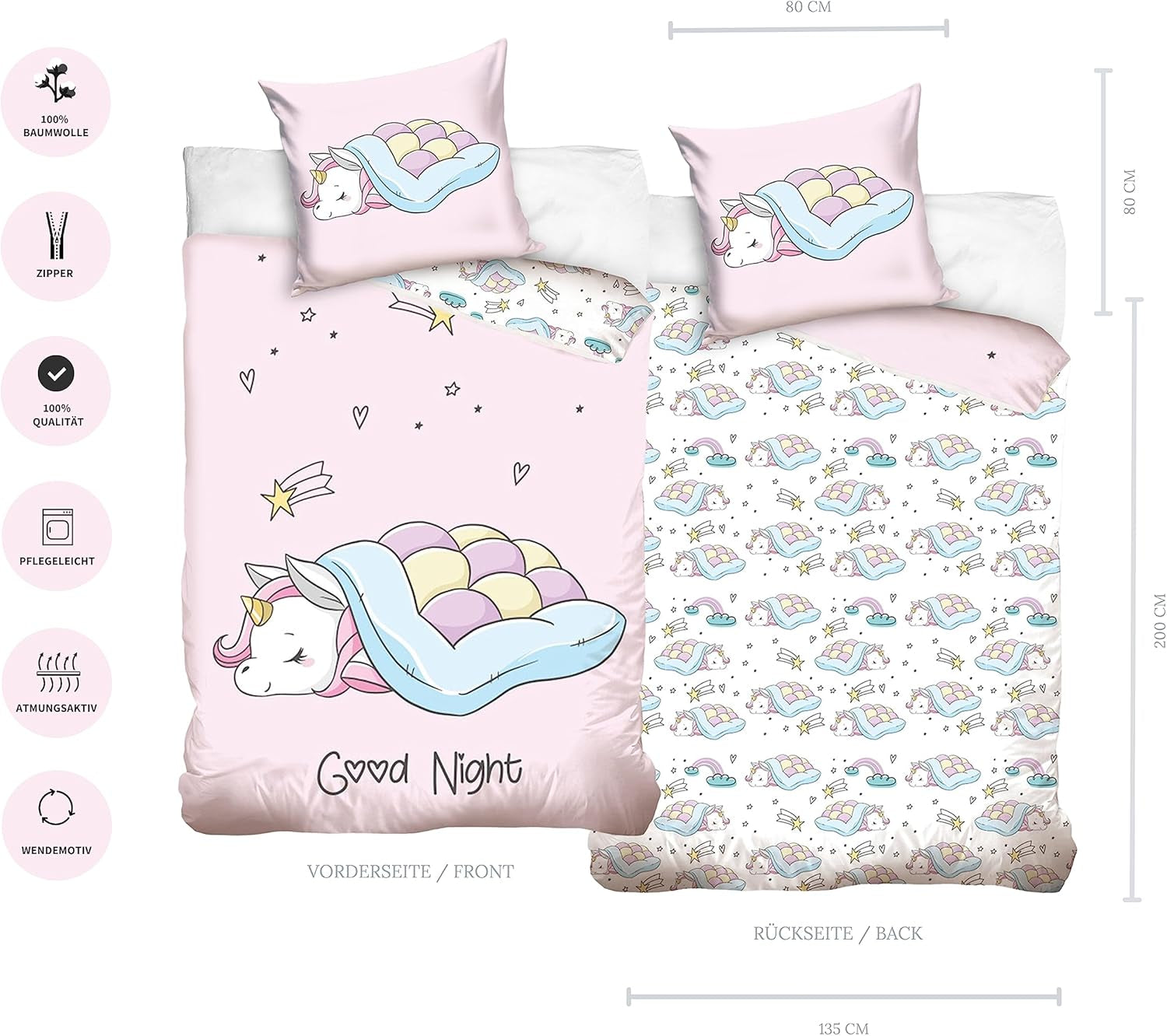 Sängkläder, Unicorn, Termana, för tonåringar Sängkläder - barn Naty Shop