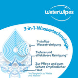 WaterWipes Sensitive+ våtservetter för baby och småbarn, 720 Count (12-pack), 3-i-1 rengöring, vård, skydd, 99,9 % vatten, texturerad rengöring, parfymfri